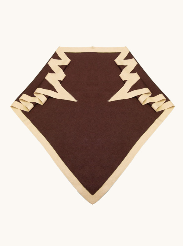 Szal/ ponczo duży / brązowy