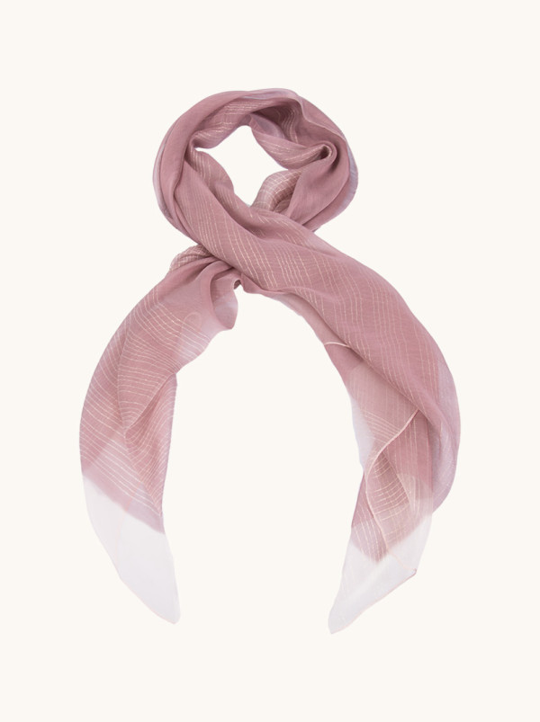 Scarf with wool and silk