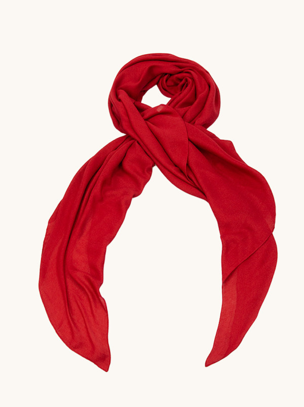 Szal z bawełny bordowy 70 cm x 180 cm