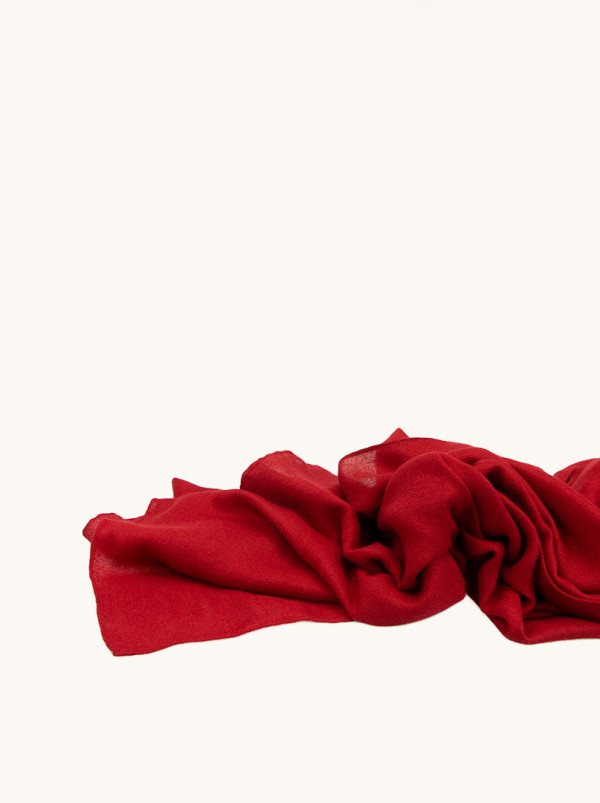 Szal z bawełny bordowy 70 cm x 180 cm