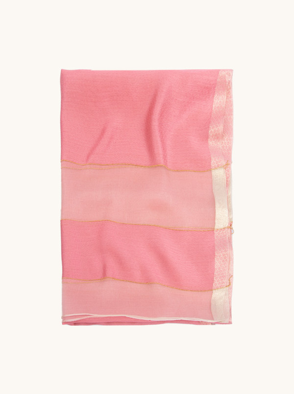 Pink beaded formal scarf 190 cm