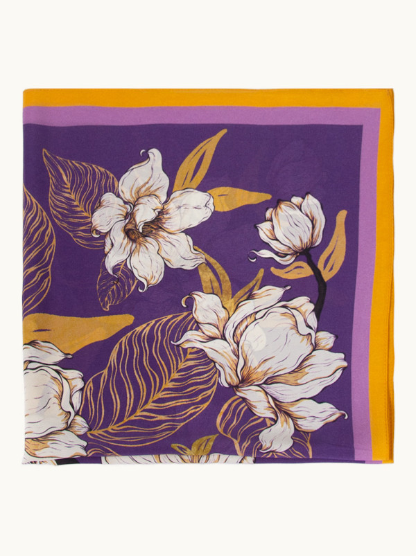 Apaszka jedwabna Tropikalny Fason 68x68cm PREMIUM