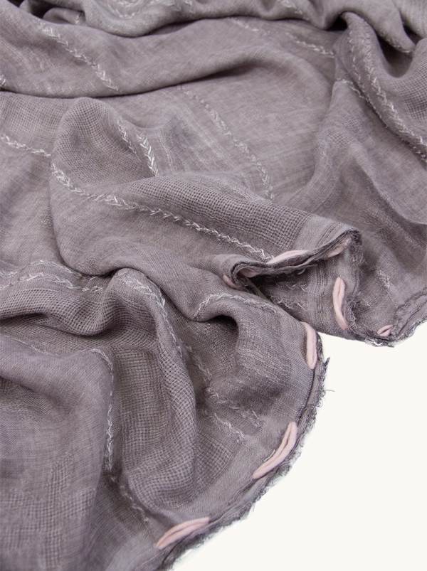 Szal 100% wiskoza fioletowy 70 cm x 170 cm