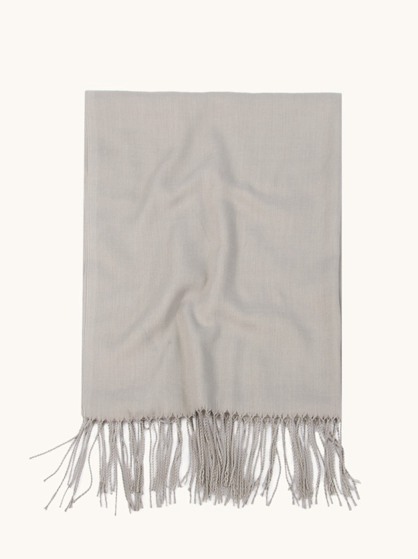 Grey Viscose Scarf 70x190 cm