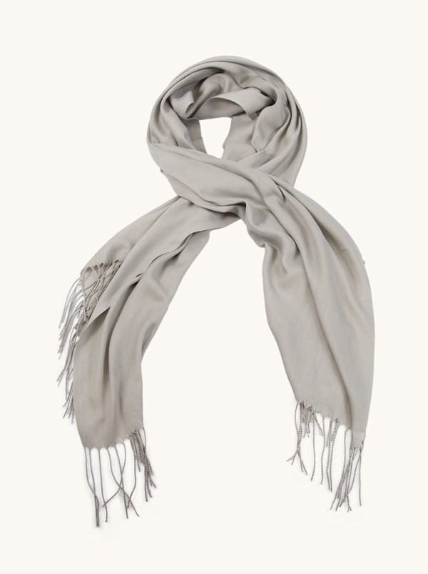 Szal 100% wiskoza w kolorze szarym 70 cm x 190 cm