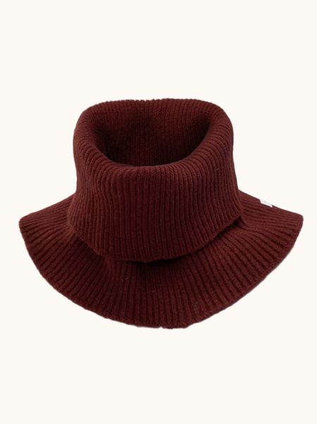 Bordowy komin wełniany 30x30 cm PREMIUM 