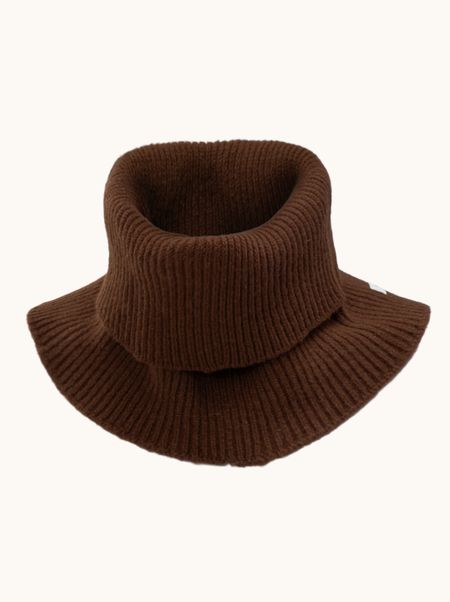 Brązowy komin wełniany 30x30 cm PREMIUM 