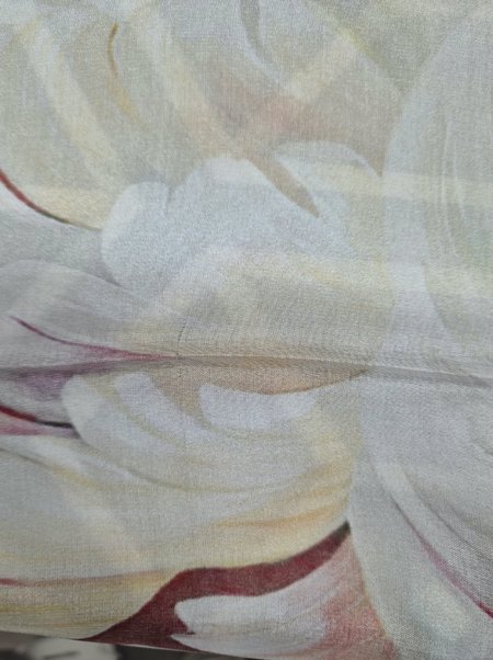 Silk scarf with a floral pattern, 53x53 cm
