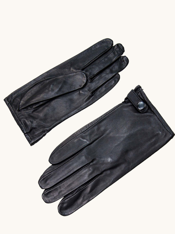 Rękawiczki skórzane cienkie z zapięciem