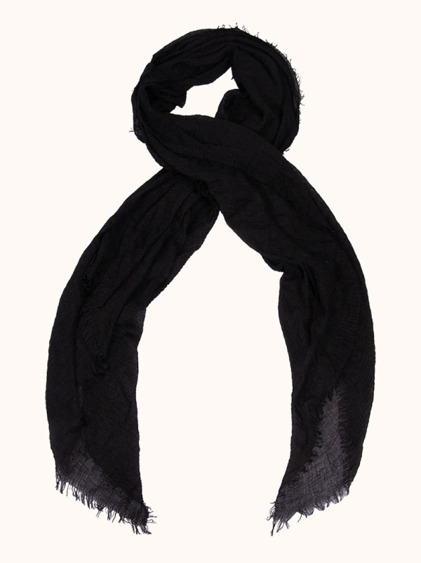 Lekki czarny szal 90 x 190 cm