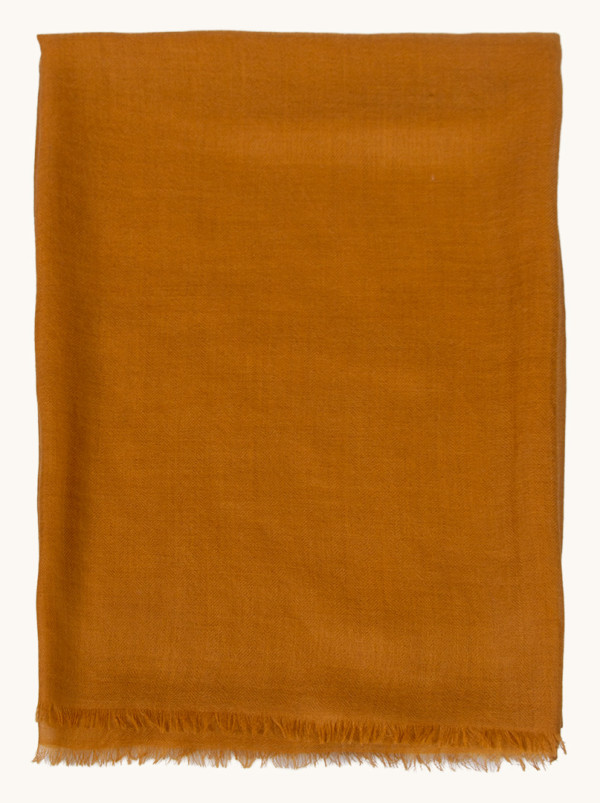 Exclusive orange cashmere scarf 95 cm x 200 cm PREMIUM