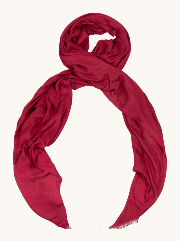 Angielski  Light burgundy scarf made of viscose, 95 cm x 200 c