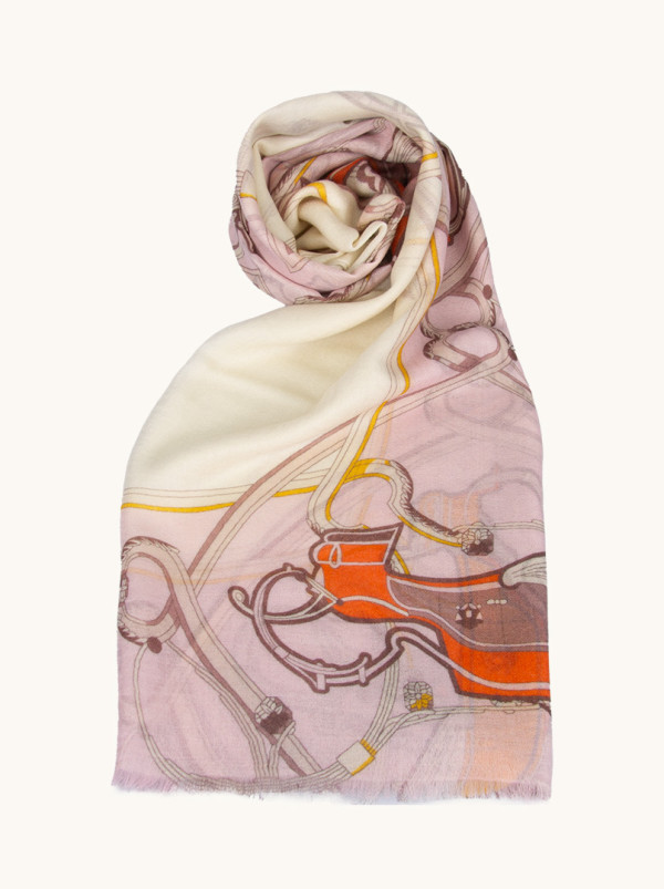 Exclusive cashmere shawl with patterns 70 cm x 200 cm PREMIUM