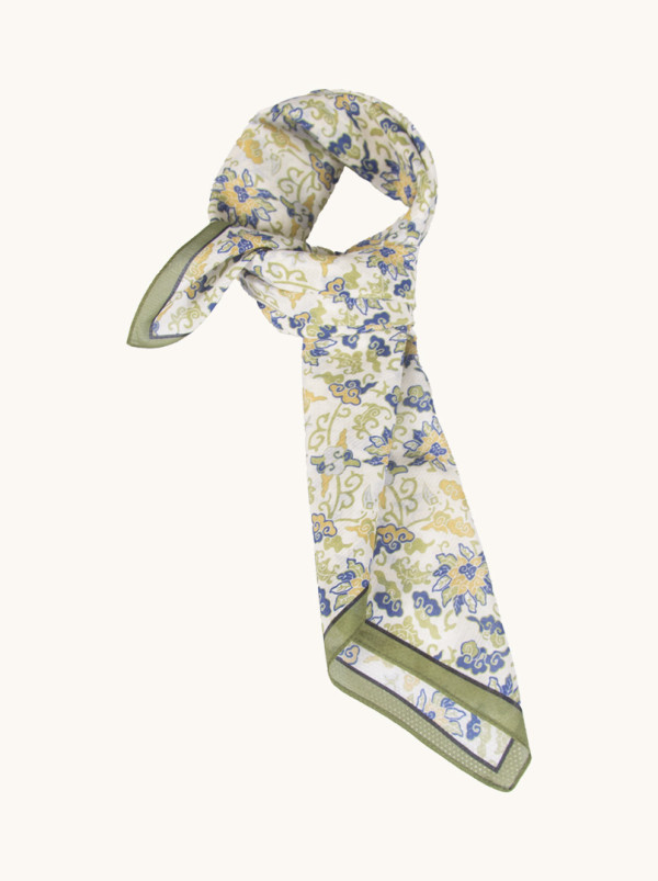 Apaszka damska z jedwabiu morwowego i bawełny 65x65 cm