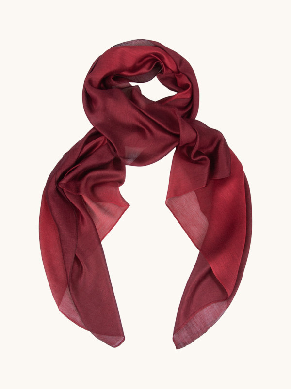 Wine red shaded evening shawl 80cm x 190cm