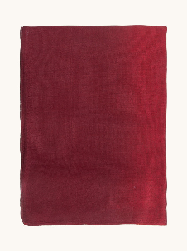 Wine red shaded evening shawl 80cm x 190cm