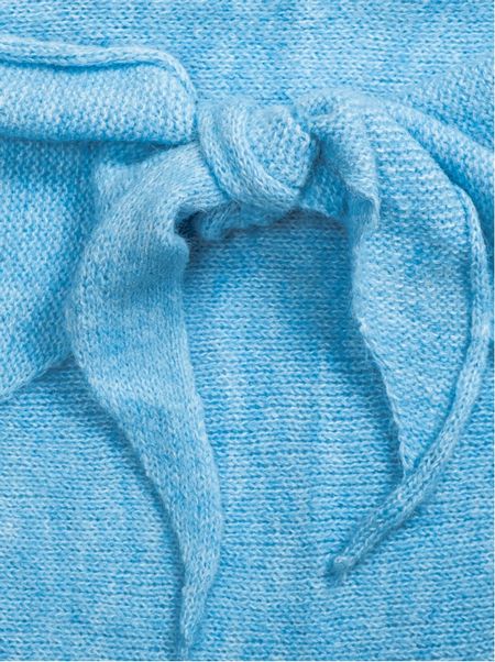 Chusta trójkątna niebieska z wełną 100x100x200 cm