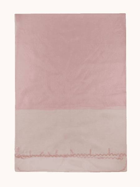 Szal wieczorowy różowy z jedwabiu i wełny ze zdobieniami 70x190 cm PREMIUM