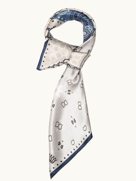 Apaszka jedwabna patchworkowa z motywem paisley 70x70 cm