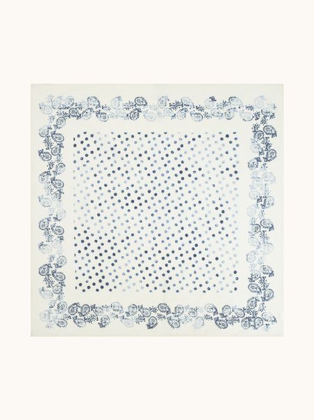 Apaszka bawełniana w niebieskie grochy 65x65 cm
