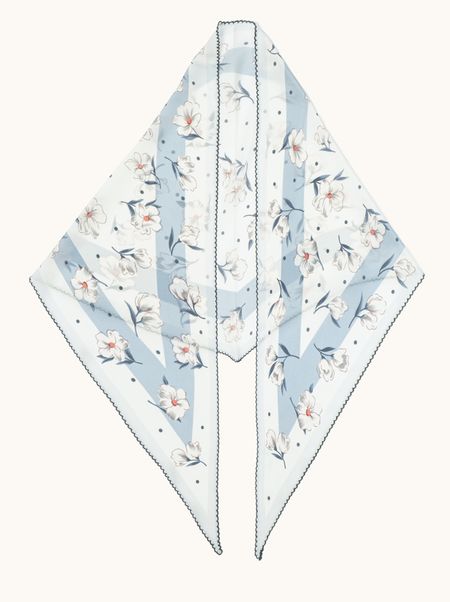 Jedwabna apaszka w kształcie rombu NINA 40x145 cm