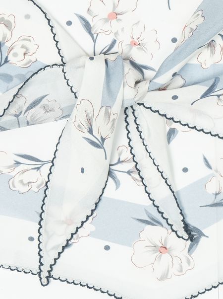 NINA Diamond-Shaped Silk Scarf, 40x145 cm