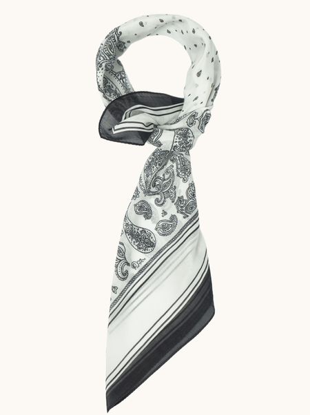 VIVIANA Cotton-Silk Scarf, 70x70 cm