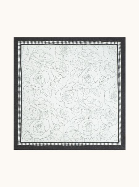 CAMILLA Cotton and Silk Scarf, 70x70 cm
