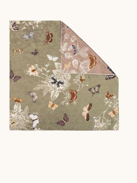 LUCIA Reversible Silk Scarf, 65x65 cm