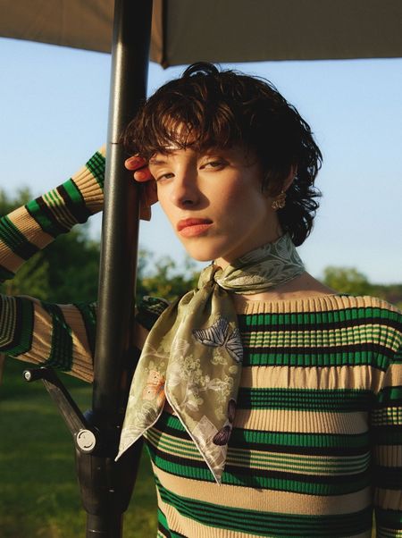 LUCIA Reversible Silk Scarf, 65x65 cm