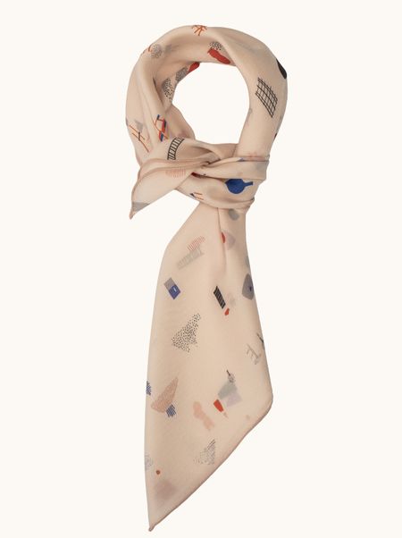 GAIA Wool and Silk Scarf, 65x65 cm