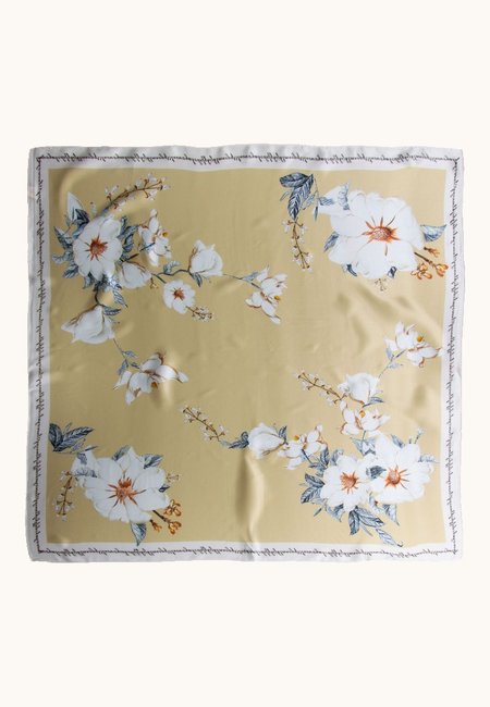 Silk equestrian-style scarf, 90x90 cm