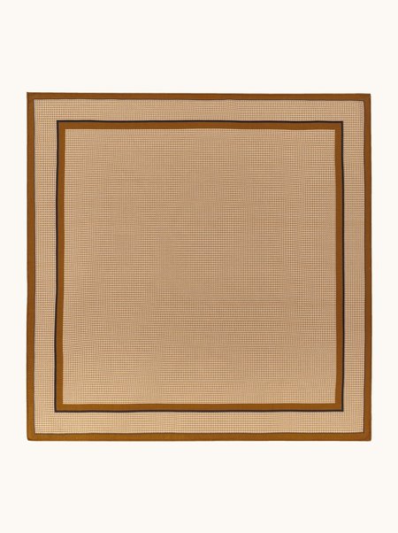 Apaszka wełna z jedwabiem w pepitkę 90x90 cm