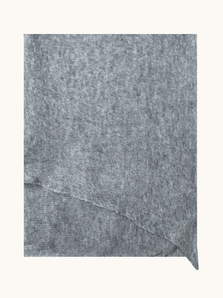 Cashmere shawl with rhinestones in grey 75x200 cm PREMIUM