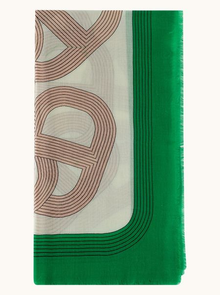 Chusta 100% wełna w geometryczne wzory 100x100 cm