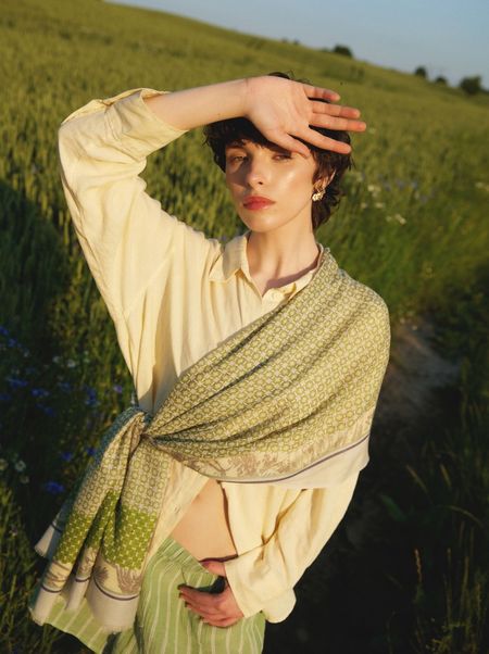EVA 100% Wool Scarf, 70x190 cm