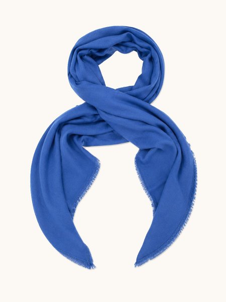 Cobalt-Blue Cashmere Scarf, 80x200 cm