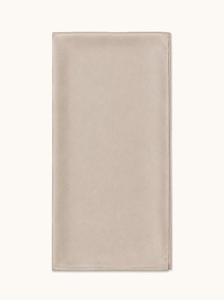 Plain Beige Silk Scarf, 16x145 cm