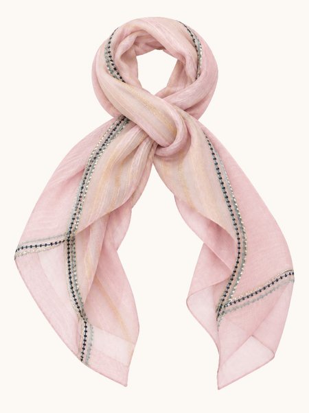 Pink formal scarf with viscose—an accessory for an evening gown