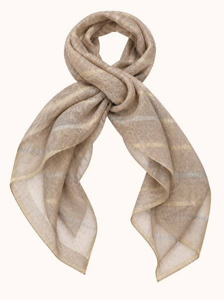 Beige Checkered Evening Shawl—an accessory for an evening gown