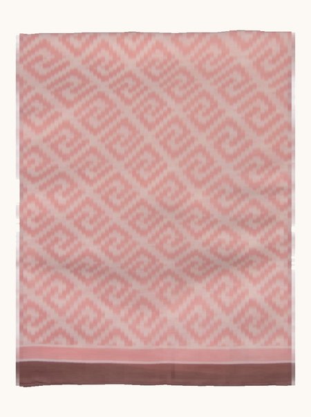 100% Viscose Pink Patterned Scarf, 80x180 cm