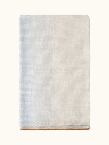 Olive-green wool scarf with trim, 95x200 cm