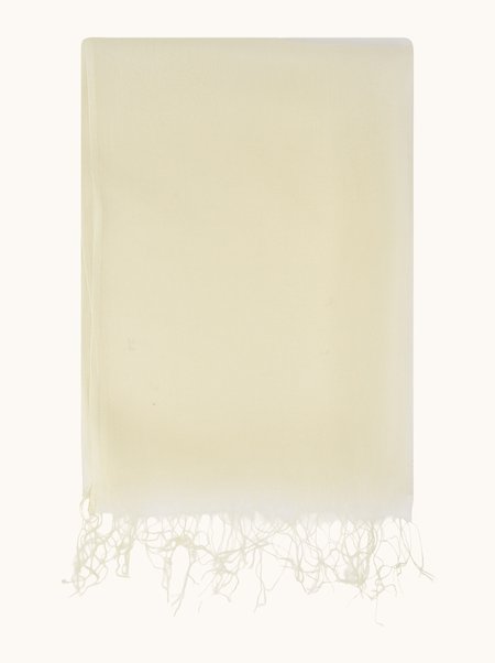 Formal scarf in a butter-colored shade, 70x180 cm