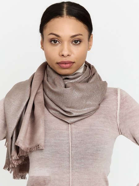 Taupe Formal Scarf with Shimmering Thread, 70x195 cm