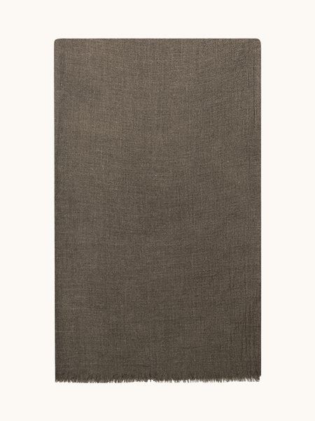 Szal 100% wiskoza brązowy z frędzlami  100x200 cm 