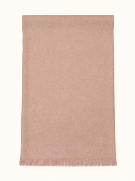 Plain powder pink viscose scarf, 75x210 cm