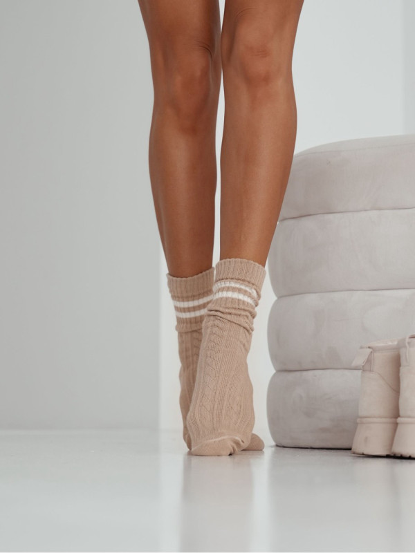 Skarpetki damskie bawełniane bezuciskowe z lurexem