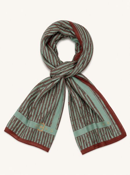 Scarf 100% viscose green 30x170 cm