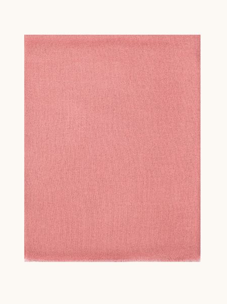 Szal 100% wełna gładki różowy 70x190 cm