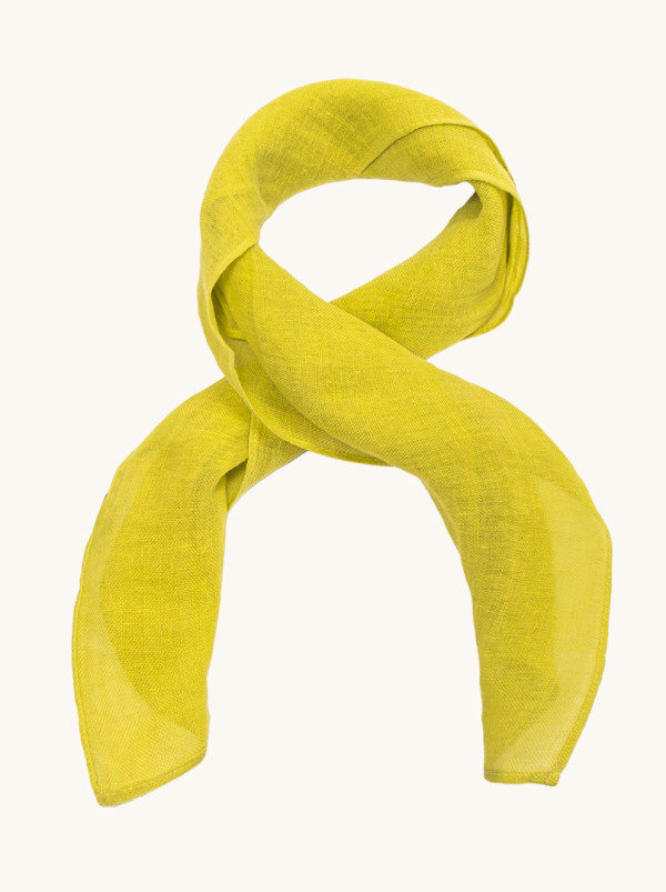 Chusta len 100% w kolorze limonki  57cm x 72cm 